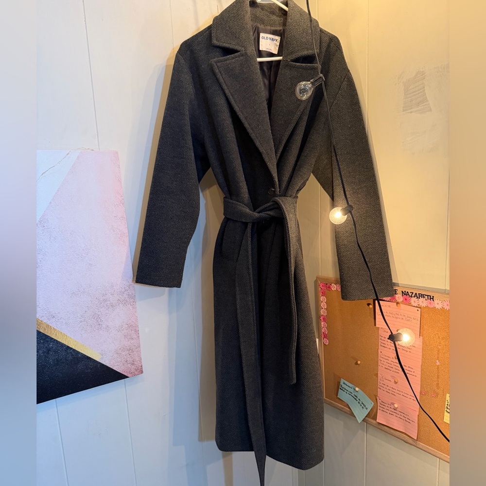 Old Navy Charcoal Trench Coat